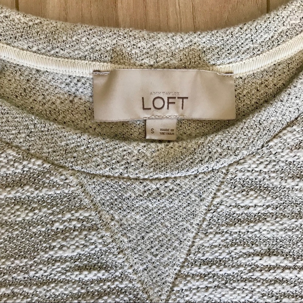 LOFT Metallic Thread Sweatshirt with Side Zip - Picture 2 of 4